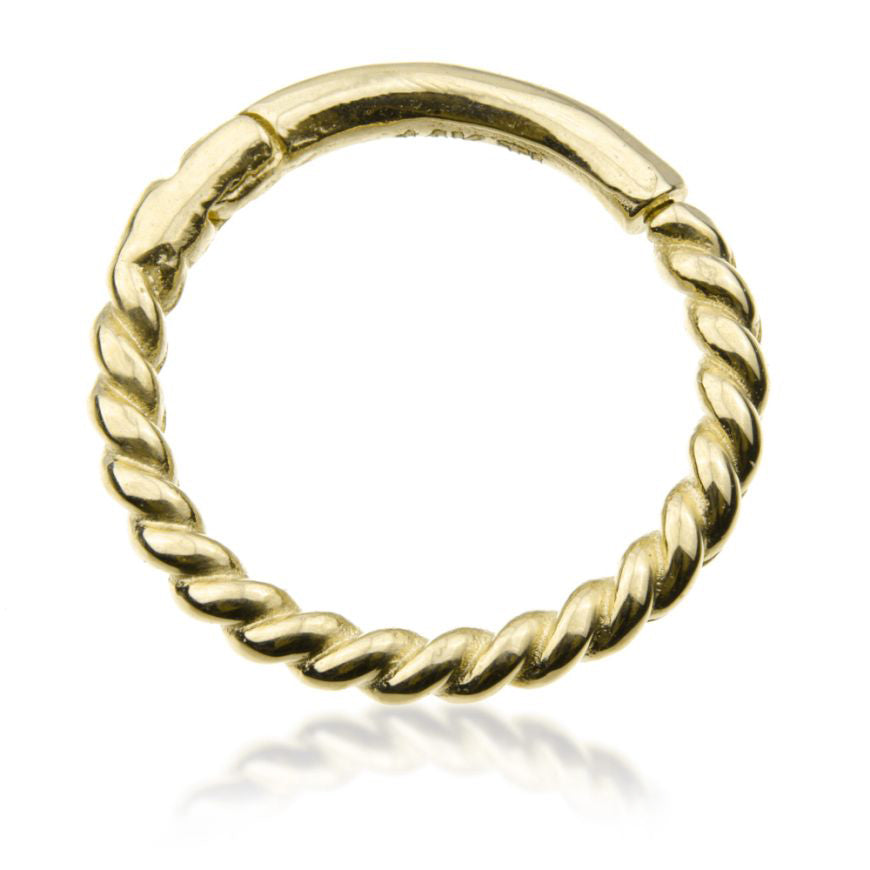 Gold Rope Hinge Ring