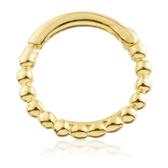 Gold Bubble Hinge Ring
