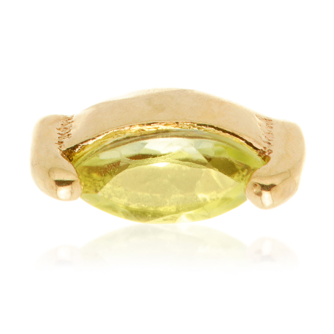 14ct Internal Gold Marquise Peridot Attachment