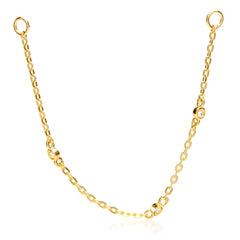9ct Gold Hanging Chain with Triple Gems