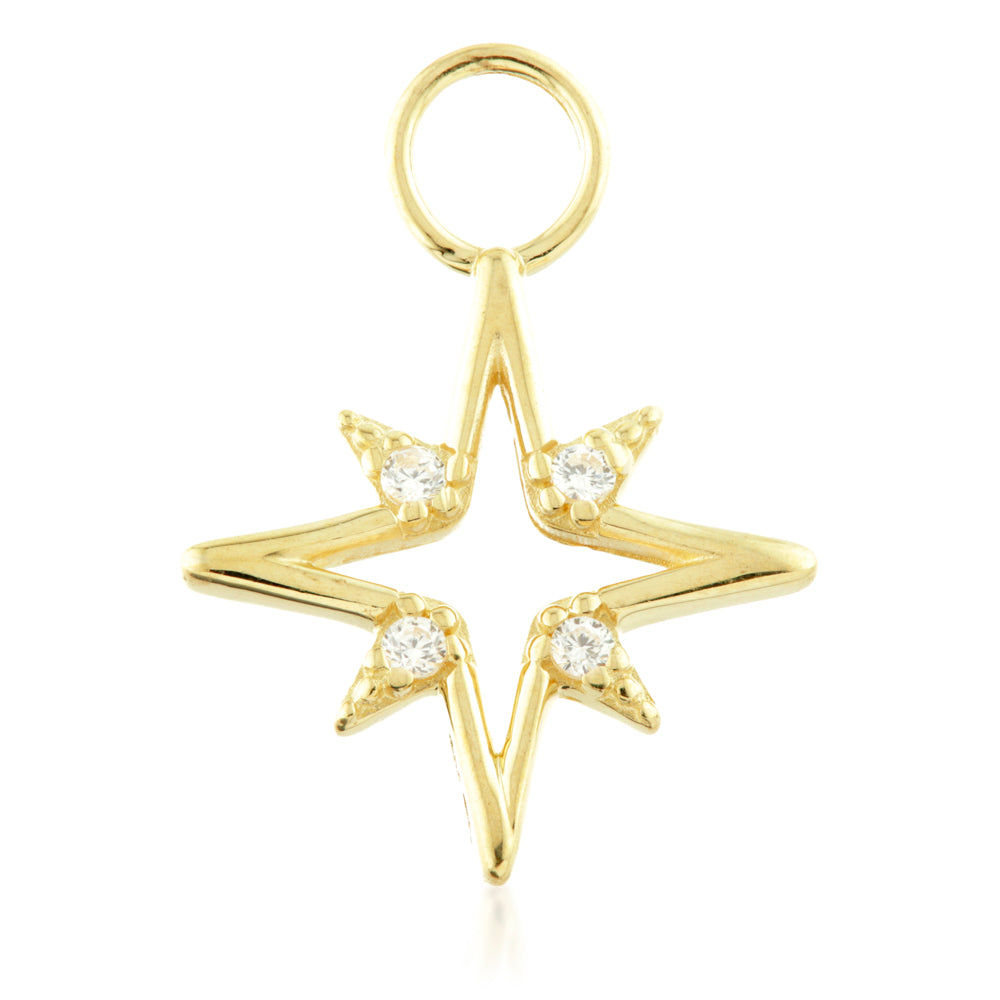 Open North Star Charm
