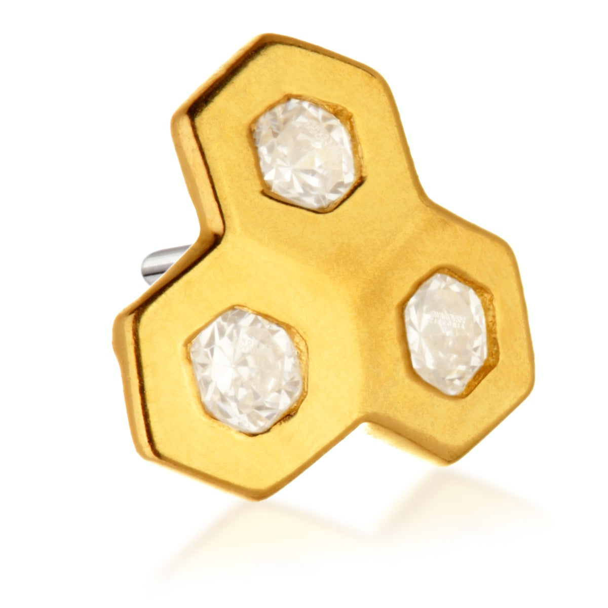 Honeycomb Gem Threadless Pin Attachment